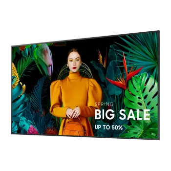 Samsung QH75C digitālās zīmēšanas plakanais panelis 190,5 cm (75 collas) LCD Wi-Fi 700 cd/m² 4K Ultra HD Melns Tizen 24/7