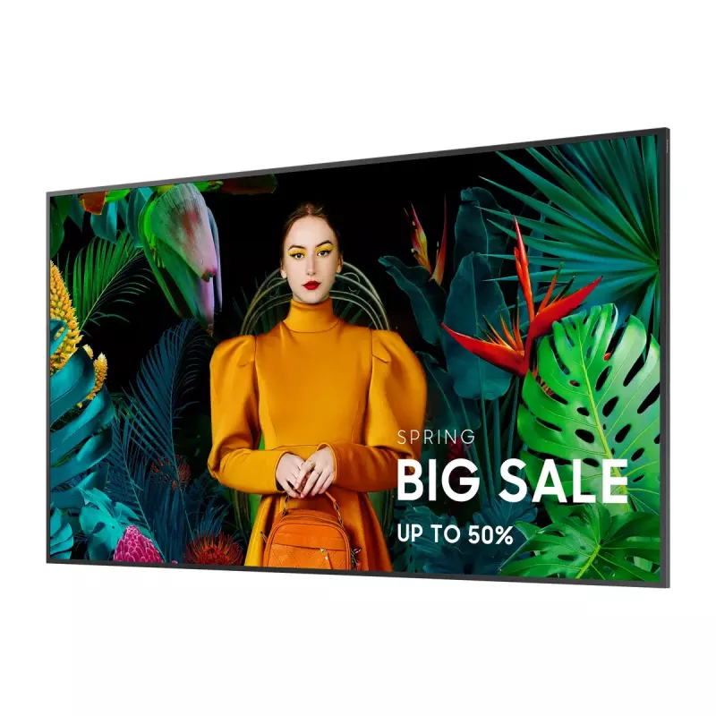 Samsung QB50C digitālais displejs 127 cm (50 inch) LCD Wi-Fi 350 cd/m² 4K Ultra HD Melns ar Tizen procesoru 16/7