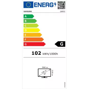 Samsung QM55C digitālā izkārtne 139,7 cm (55 inch) LCD Wi-Fi 500 cd/m² 4K Ultra HD Melns Tizen 24/7