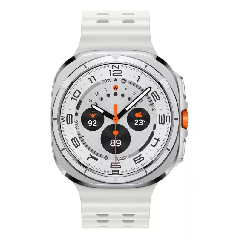 Samsung Galaxy Watch Ultra 3.81 cm (1.5 collu) AMOLED 47 mm Digitāls 480 x 480 pikseļi Skārienekrāns 4G Balts Wi-Fi GPS (satelīts)