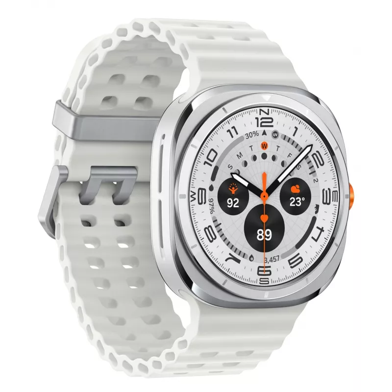 Samsung Galaxy Watch Ultra 3.81 cm (1.5 collu) AMOLED 47 mm Digitāls 480 x 480 pikseļi Skārienekrāns 4G Balts Wi-Fi GPS (satelīts)