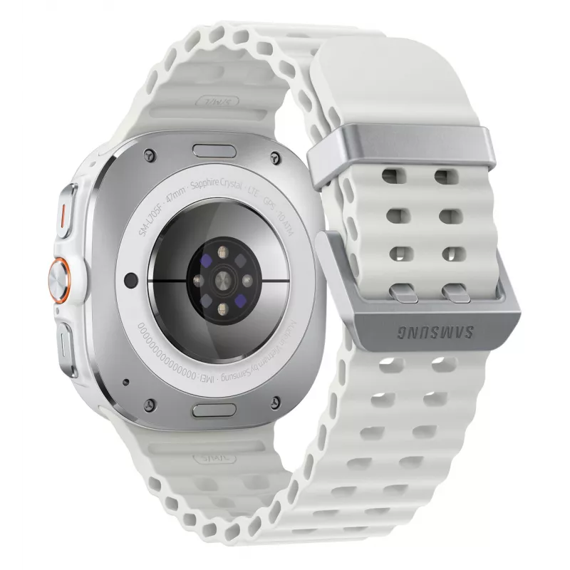 Samsung Galaxy Watch Ultra 3.81 cm (1.5 collu) AMOLED 47 mm Digitāls 480 x 480 pikseļi Skārienekrāns 4G Balts Wi-Fi GPS (satelīts)