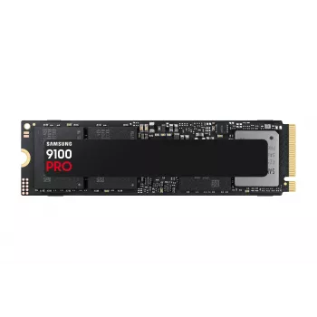SSD M.2 Samsung 9100 PRO 4 TB PCIe 5.0 NVMe — 2280, lasīšana 14800 MB/s, rakstīšana 13400 MB/s, V-NAND TLC