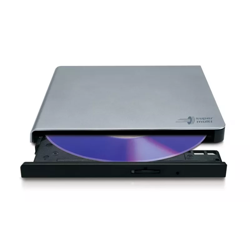 Hitachi-LG GP57ES40 plāns portatīvais ārējais DVD rakstītājs, USB 2.0, sudraba krāsā