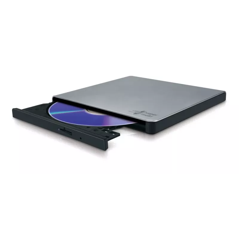 Hitachi-LG GP57ES40 plāns portatīvais ārējais DVD rakstītājs, USB 2.0, sudraba krāsā