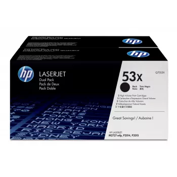 HP 53X 2 iepakojums High Yield melns oriģināls LaserJet tonera kasetnes