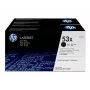 HP 53X 2 iepakojums High Yield melns oriģināls LaserJet tonera kasetnes