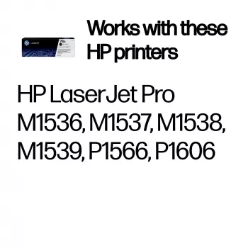 HP 78A Black Original LaserJet Tonera kasetne, 2100 lpp, Melna, 1 gab.