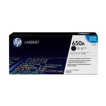 HP 650A melna oriģinālā LaserJet tonera kasetne
