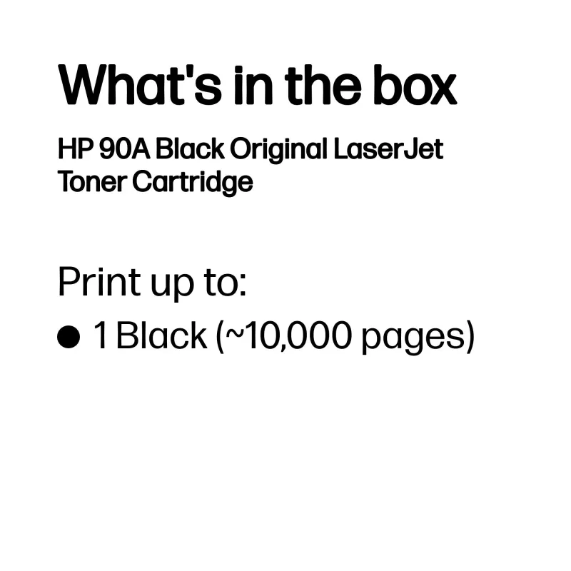 HP 90A melnā oriģinālā lāzerprintera tonera kasetne