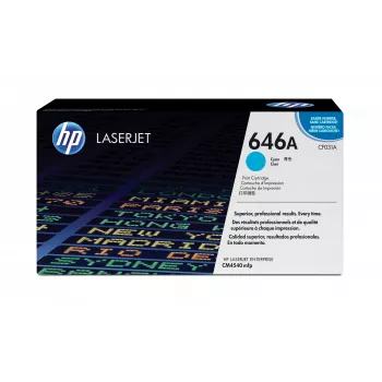 HP 646A ciānas oriģinālā LaserJet tonera kasetne, 12500 lapas, ciāna, 1 gab.
