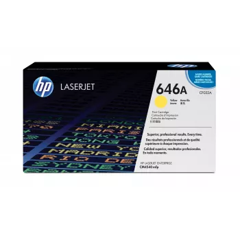 HP 646A Dzeltens oriģinālais lāzerprintera tonera kasetne (CF032A)