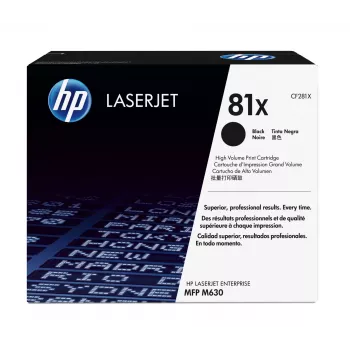 HP 81X High Yield Black Original LaserJet Tonera kasetne, 25000 lpp, Melna, 1 gab.