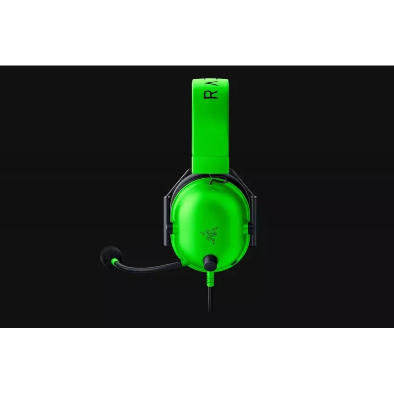 Vadu spēļu austiņas Razer BlackShark V2 X — apauss, 3.5 mm, 1.3 m kabelis, TriForce draiveri, virtuālais apkārtējais skaņas