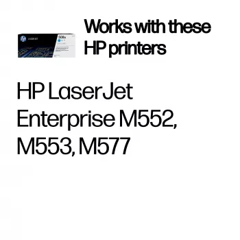 HP 508A ciāna oriģinālā LaserJet tonera kasetne, 5000 lpp., ciāna, 1 gab.