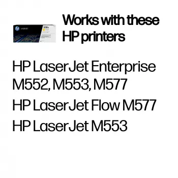 HP 508X High Yield Yellow Original LaserJet Tonera kasetne, 9500 lpp, dzeltena, 1 gab.