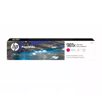 HP 981X augstas ražības oriģinālā magenta kārtridžs PageWide
