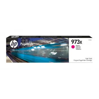 HP 973X High Yield Magenta Original PageWide kasetne, fuksīna, 1 gab., 7000 lappušu