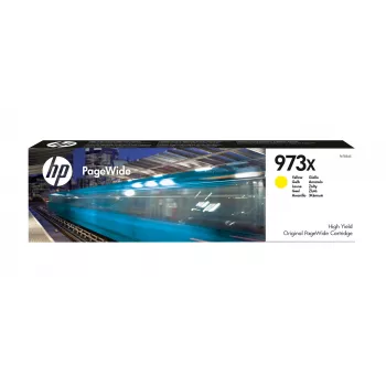 HP 973X High Yield Yellow Original PageWide kasetne, dzeltena, 1 gab., 7000 lpp.