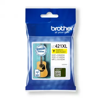 Brother LC-421XLY dzeltena tintes kasetne, 1 gab., oriģināla, augstas ražības (XL)