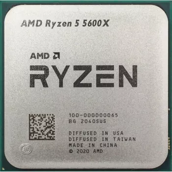 Galddatora procesors AMD Ryzen 5 5600X, 6 kodoli, 3,7 GHz bāze, 4,6 GHz boost, 32 MB L3, Socket AM4, DDR4-3200 atbalsts