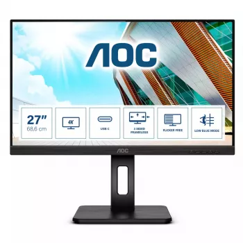 AOC U27P2CA datora monitors 68,6 cm (27 inch) 3840x2160 4K Ultra HD LED melns