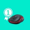 Pele Logitech M185 Wireless Sarkana
