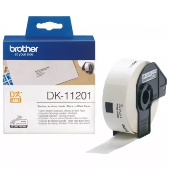 Adrešu etiķetes Brother DK11201 Melns uz Balta
