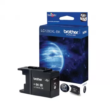 Brother LC1280XLBK oriģinālā melnā tintes kasetne 1 gab.