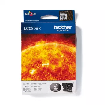 Brother LC980BK tintas kasetne 1 gab. Oriģināla Melna