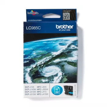Brother LC985C oriģinālā ciāna tintes kasetne 1 gab.