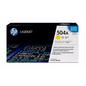 HP 504A dzeltens oriģinālais LaserJet tonera kasetne, 7000 lpp, dzeltena, 1 gab.