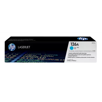 HP 126A ciāna oriģinālā LaserJet tonera kasetne, 1000 lapas, ciāna, 1 gab.