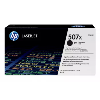 HP 507X High Yield Black Original LaserJet Tonera kasetne, 11000 lapas, Melna, 1 gab.