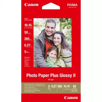 Canon PP-201 Glossy II fotopapīrs spīdīgs 4x6 collas - 50 loksnes