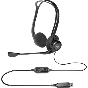 LOGITECH 960 - USB - Stereo Austiņas ar Mikrofonu