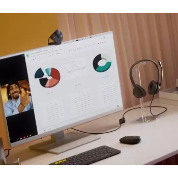 LOGITECH Headset H390 - USB-A - melns