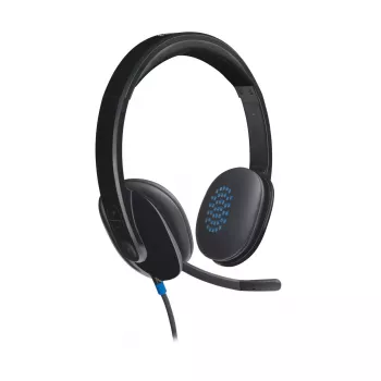 Austiņas Logitech H540 ar iebūvētu mikrofonu, USB Type-A, melnas