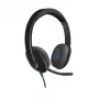 Austiņas Logitech H540 ar iebūvētu mikrofonu, USB Type-A, melnas