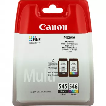 Canon PG-545/CL-546 tintas kasetņu komplekts (melnā + krāsu)