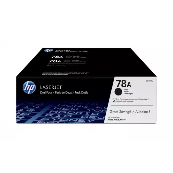 HP 78A 2-pack Original LaserJet toneru kasetnes, melnas, 4200 lapas, 2 gab.