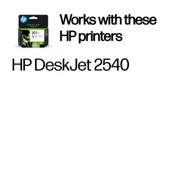 HP 301XL Augstas ražības trīskrāsu oriģinālā tintes kasetne, Ciāna, Fuksīns, Dzeltena, 1 gab., 300 lapas