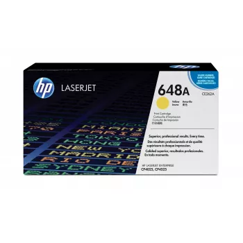 HP 648A dzeltens oriģinālais LaserJet tonera kasetne, 11000 lapas, Dzeltena, 1 gab.