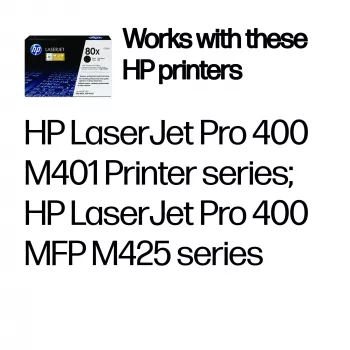 Tonera kasetne HP 80X High Yield CF280X 10000 lpp Melna