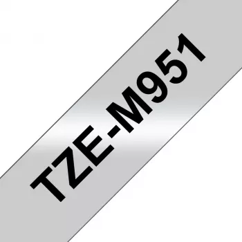 Brother TZe-M951 lentes kasetne melns uz sudraba