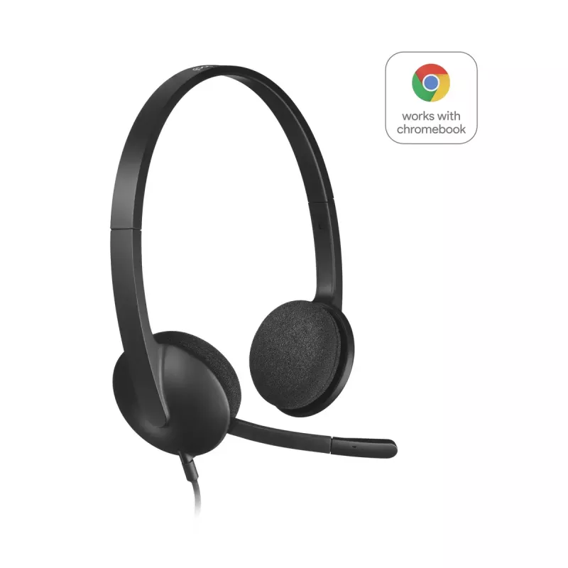 LOGITECH H340 USB austiņas, melnas