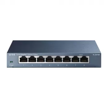 TP-Link TL-SG108 8 portu Gigabit Ethernet tīkla slēdzis, neapvaldīts