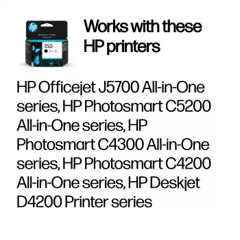 HP 350 melna oriģinālā tintes kasetne