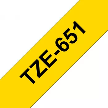 Lentīte marķēšanai Brother TZE651 24mm dzeltena