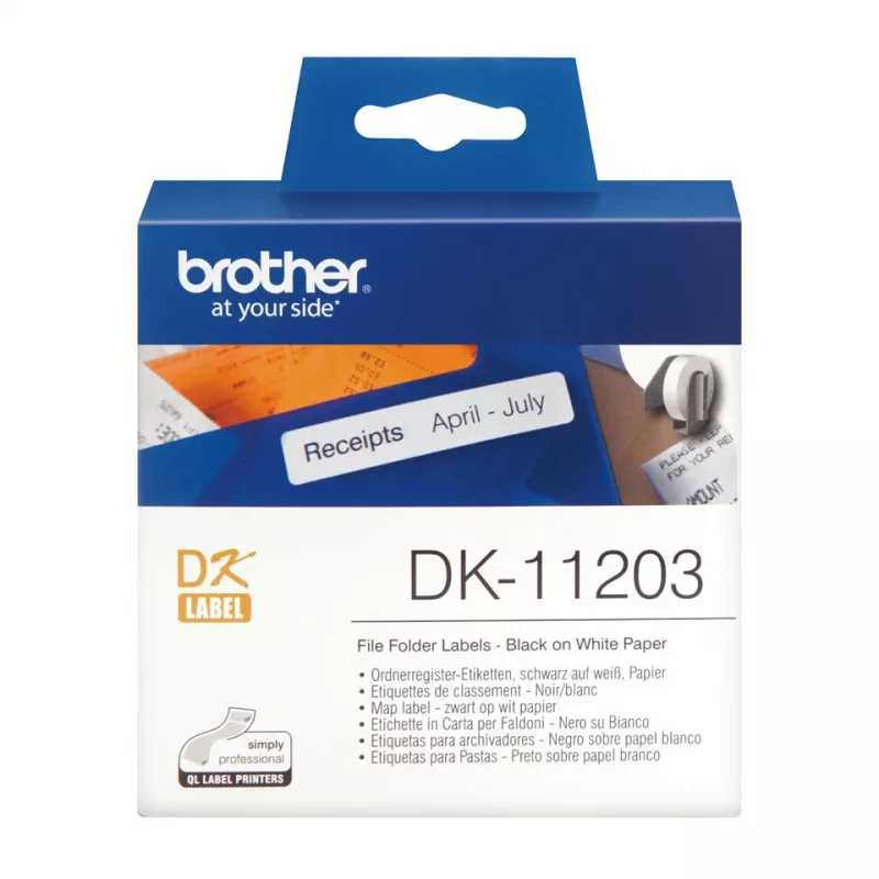 Brother DK11203 etiķešu ruļļa etiķetes mapēm